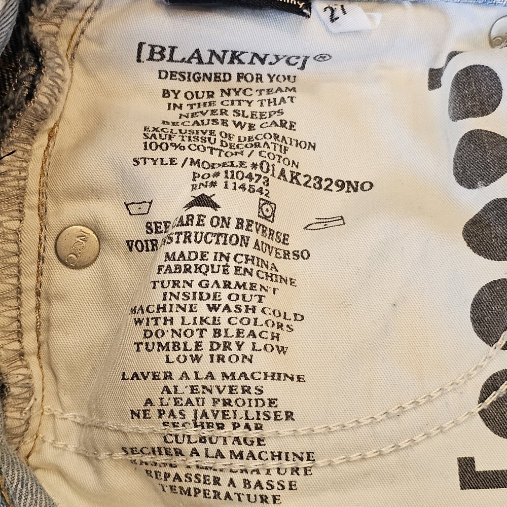 Blanknyc Womens The Bleeker Buckle High Waist Slim Fit Jeans Cotton Pockets 27‎ - Picture 9 of 16